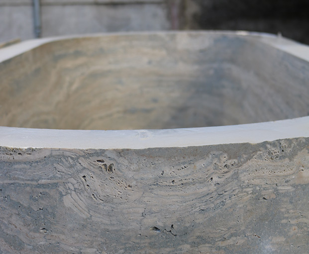 Dettaglio della venatura del travertino